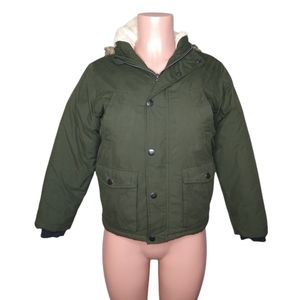 Girls Jacket Size 8 Coat Old Navy Frost Free Water Resistant Puffer Green Hooded